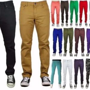 KIT COM 2 CALÇAS DE SARJA MASCULINAS ESPORTE FINO