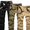 Calça Cargo Masculina Sarja Jogger Slim